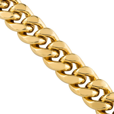 10k Yellow Gold Cuban Link Chain 12 mm